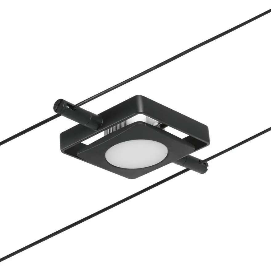 Vaijerivalaisin Paulmann CorDuo MacLED, 250lm, 4.5W, 3000K, 12V, mattamusta