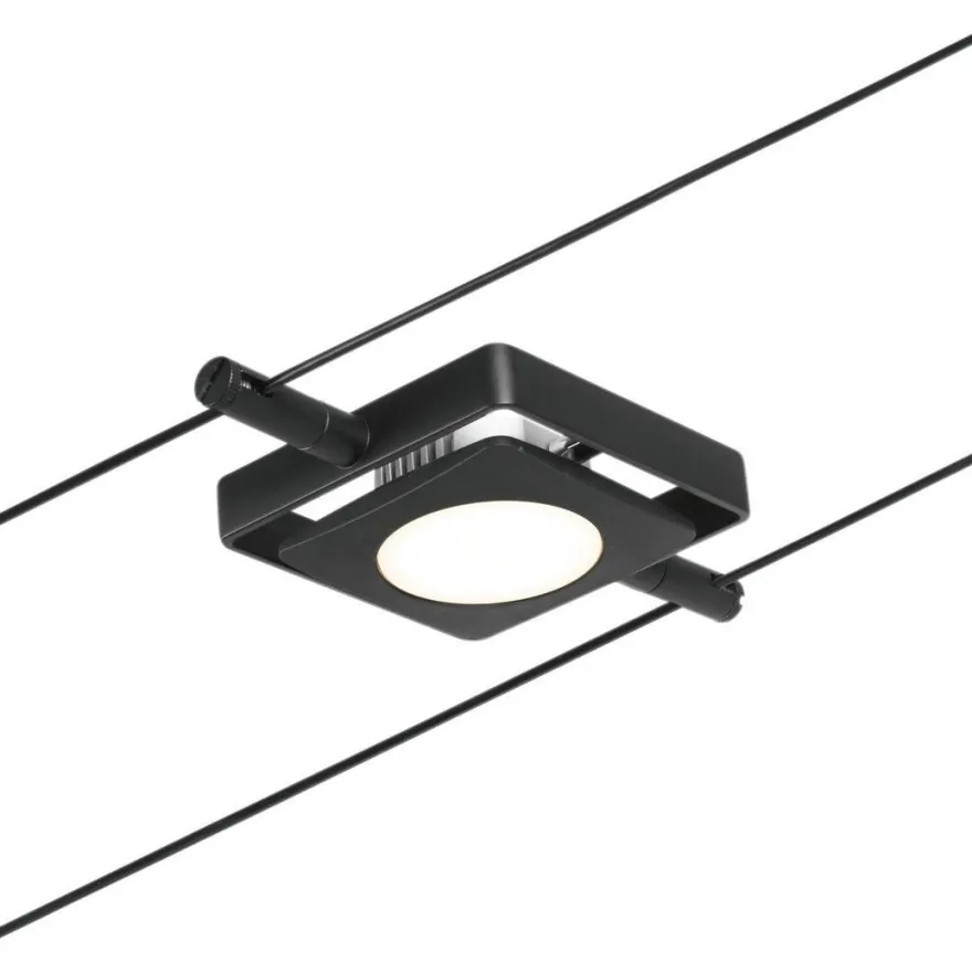 Vaijerivalaisin Paulmann CorDuo MacLED, 250lm, 4.5W, 3000K, 12V, mattamusta