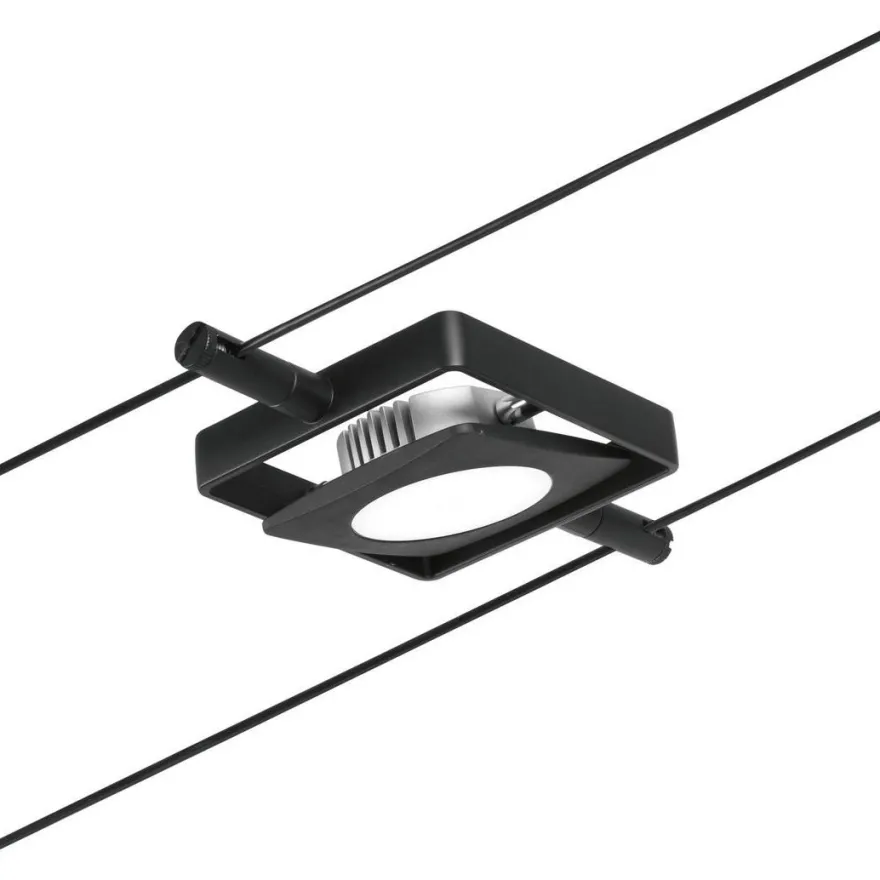 Vaijerivalaisin Paulmann CorDuo MacLED, 250lm, 4.5W, 3000K, 12V, mattamusta