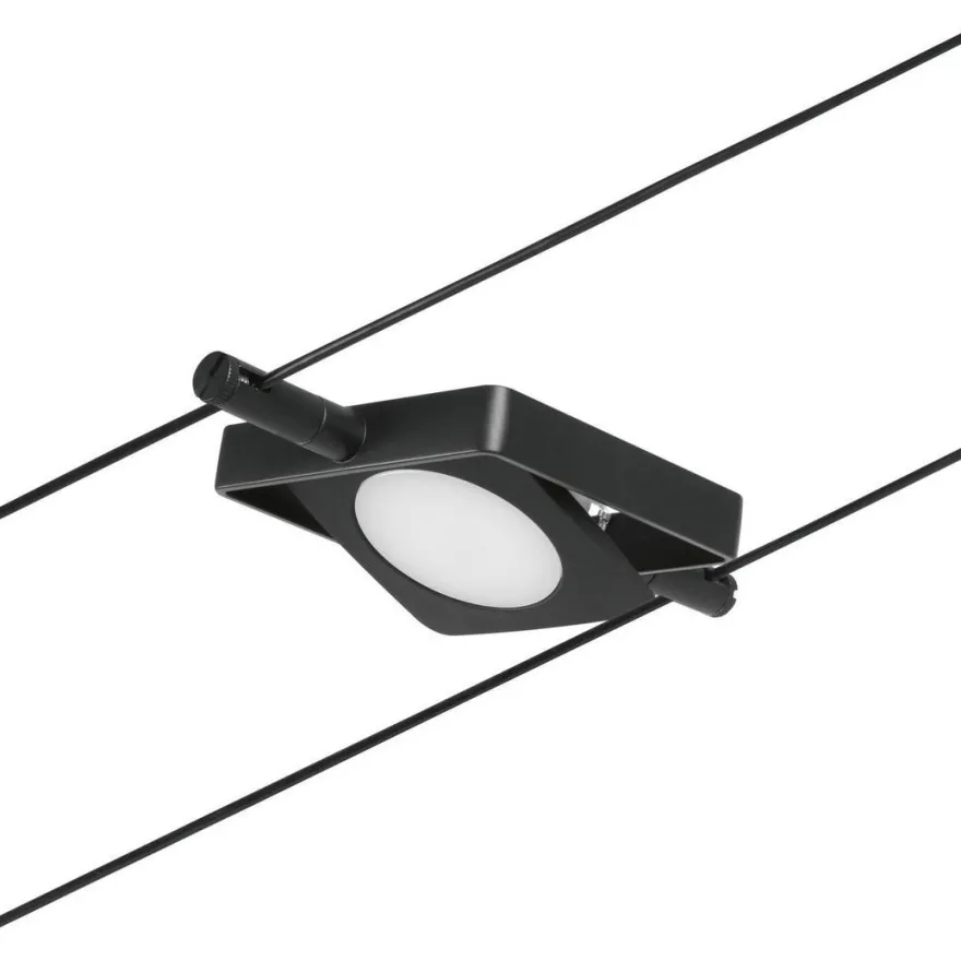 Vaijerivalaisin Paulmann CorDuo MacLED, 250lm, 4.5W, 3000K, 12V, mattamusta