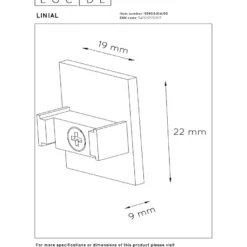 Valaisinkiskon päätykappaleet Lucide Linial, 0.9x1.9cm, IP20, messinki