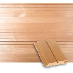 Valeurapaneeli/saunapaneeli Tuuli Sauna STS4, 15x90mm, haapa, lämpökäsitelty