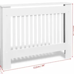 Valkoinen mdf patterinsuojakaappi 112 cm