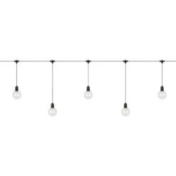 Valoketjun aloituspakkaus Markslöjd Garden 24 Deco 10 valoa musta/kirkas