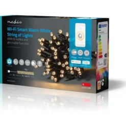 Valoketju Nedis SmartLife Wifi LED, 5m, 50-lamppua, lämminvalkoinen