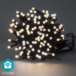 Valoketju Nedis SmartLife Wifi LED, 10m, 100-lamppua, lämminvalkoinen
