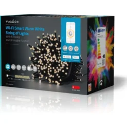 Valoketju Nedis SmartLife Wifi LED, 20m, 400-lamppua, lämminvalkoinen