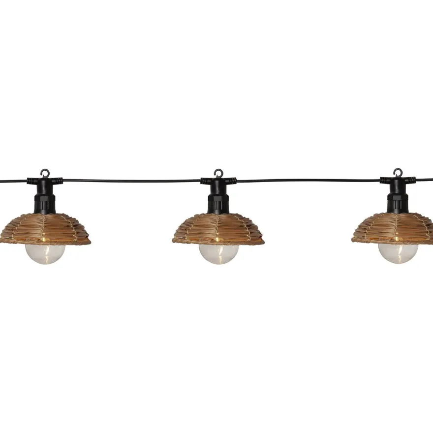 Valosarja Star Trading Cesta Light, ulkokäyttöön, 6-osainen, 350cm, ruskea/musta