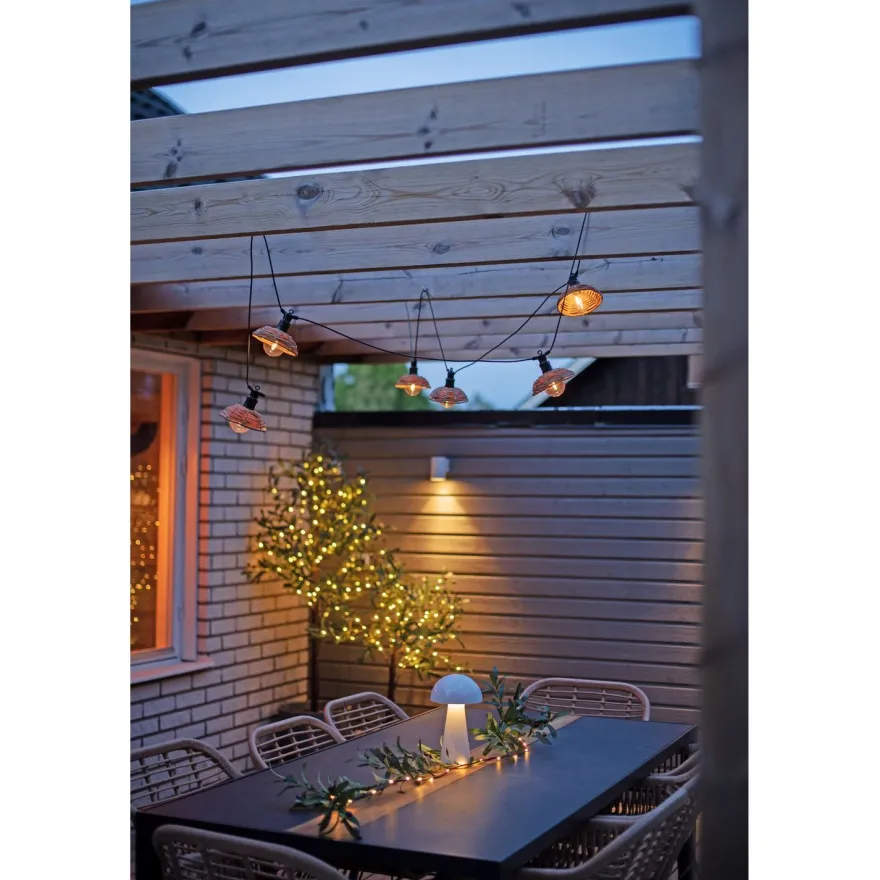 Valosarja Star Trading Cesta Light, ulkokäyttöön, 6-osainen, 350cm, ruskea/musta