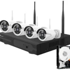 Valvontakamerapaketti Celotron Nivian, 3MP, 4 kameraa, 4 kanavaa, Verkkokaupan poistotuote