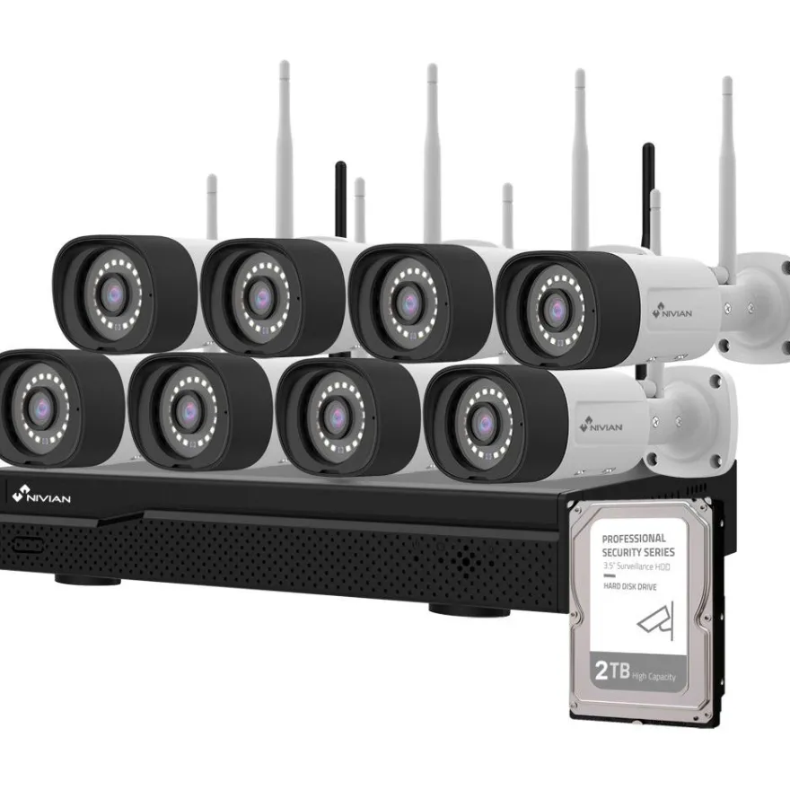 Valvontakamerapaketti Celotron Nivian Professional, 3MP, 8 kameraa, 16 kanavaa, 2Tb