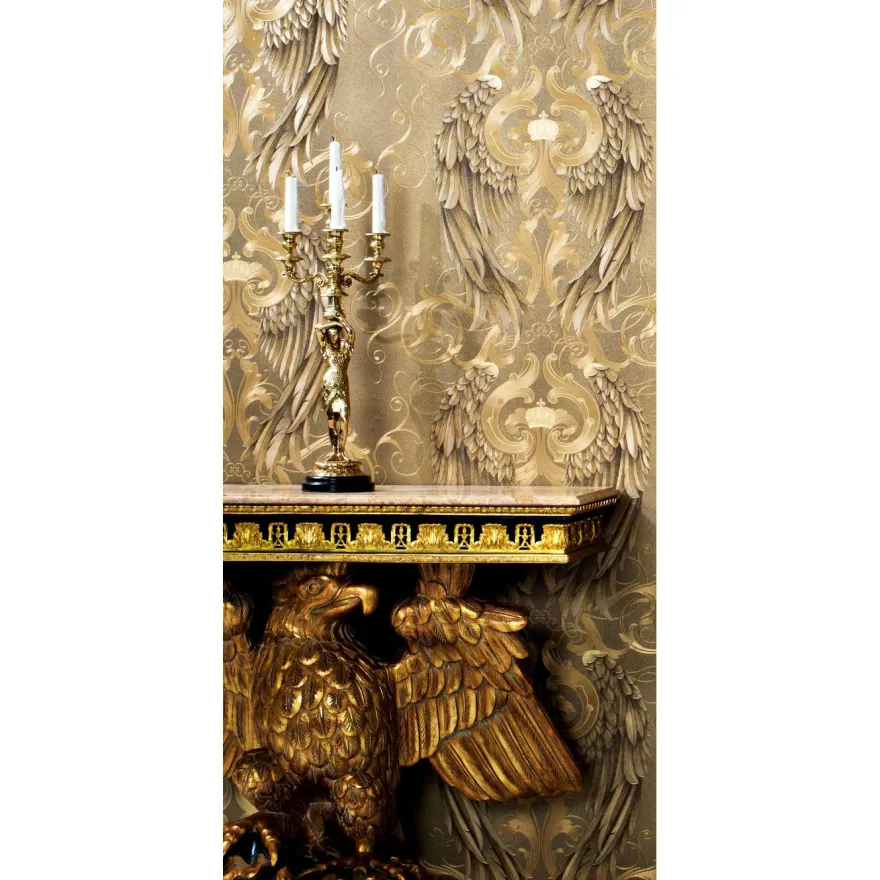Vanhanajan tapetti Marburg Glööckler Pompöös Provence 52540, 0.70x10.05m, ornamentti, kulta