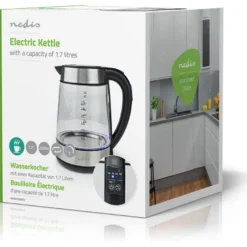 Vedenkeitin Nedis KAWK320EGS, 1.7l, lasi