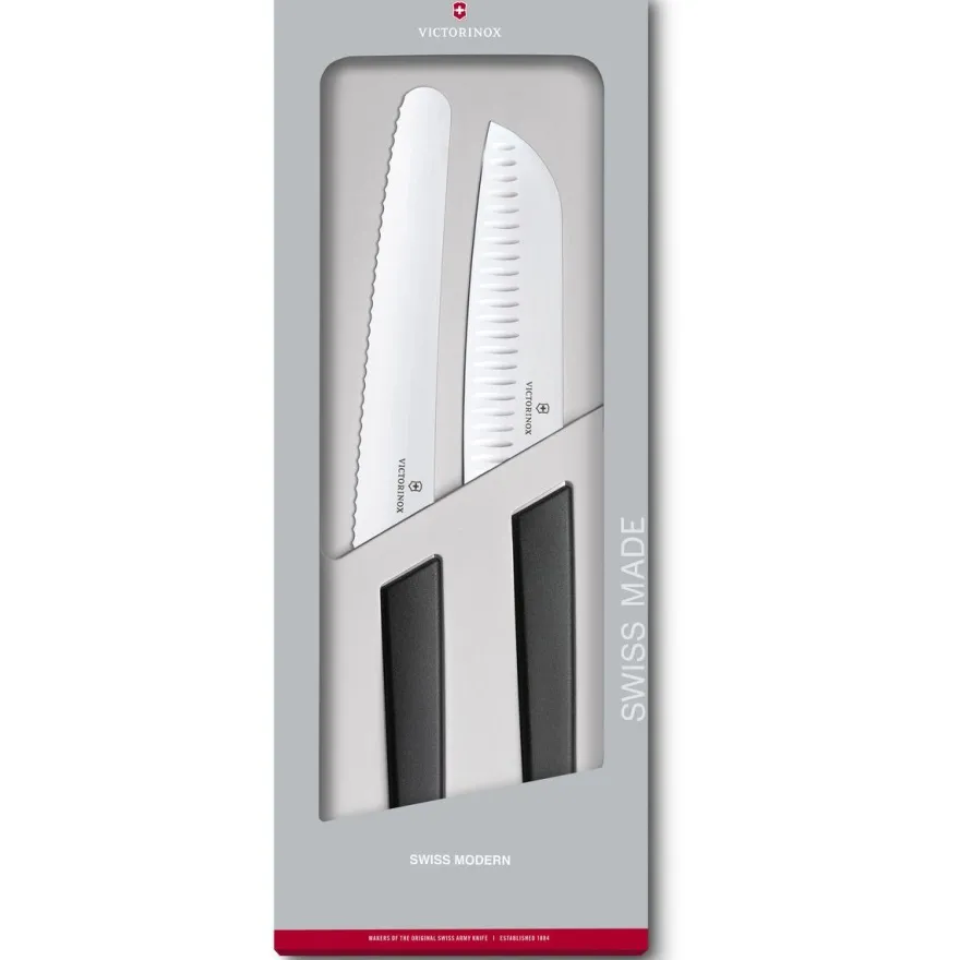 Veitsisetti Victorinox Swiss Modern, 2-osainen, musta