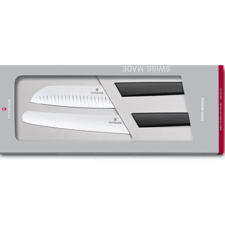 Veitsisetti Victorinox Swiss Modern, 2-osainen, musta
