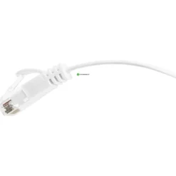 Verkkokaapeli Pistesarjat Cat6a U/UTP Latta, valkoinen, eri pituuksia