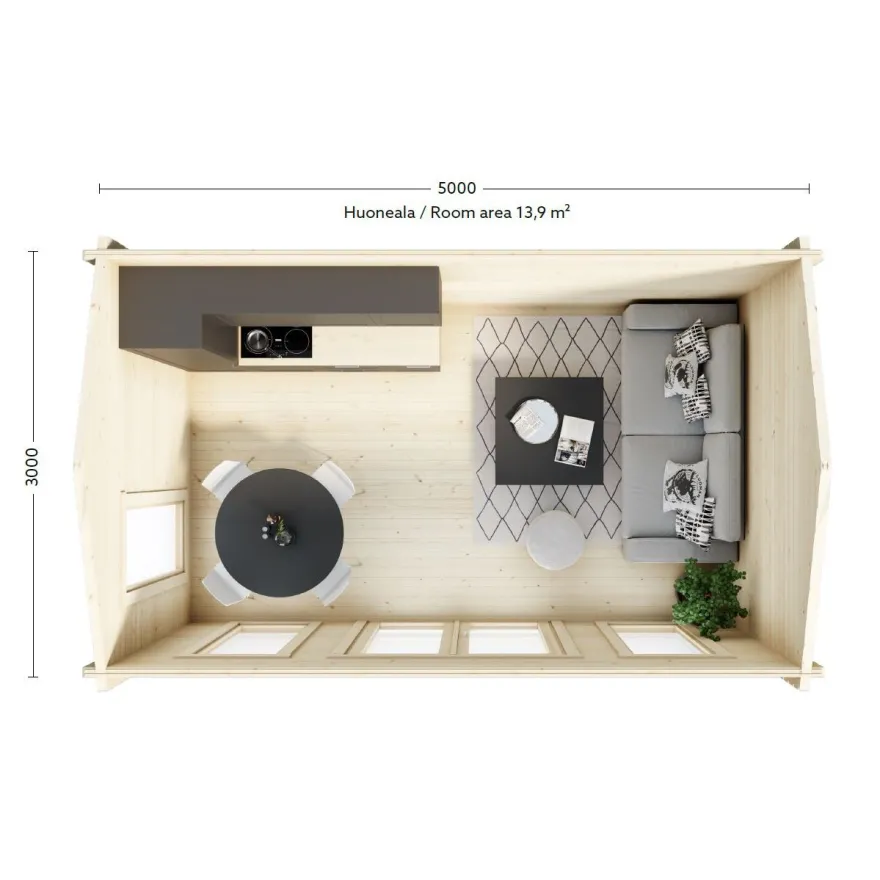 Vierasmaja Luoman Lillevilla 731 Koskelo, 15m²