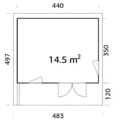 Vierasmaja Palmako Grace, 14,5m² PM56-4435