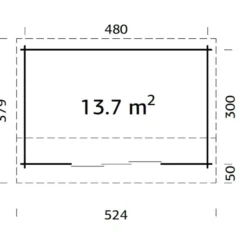 Vierasmaja Palmako Ines, sis. tuplalasilla liukuovet 13,7 m² FR44-5032-4