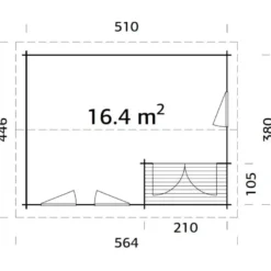 Vierasmaja Palmako Susanna, 16,4m²