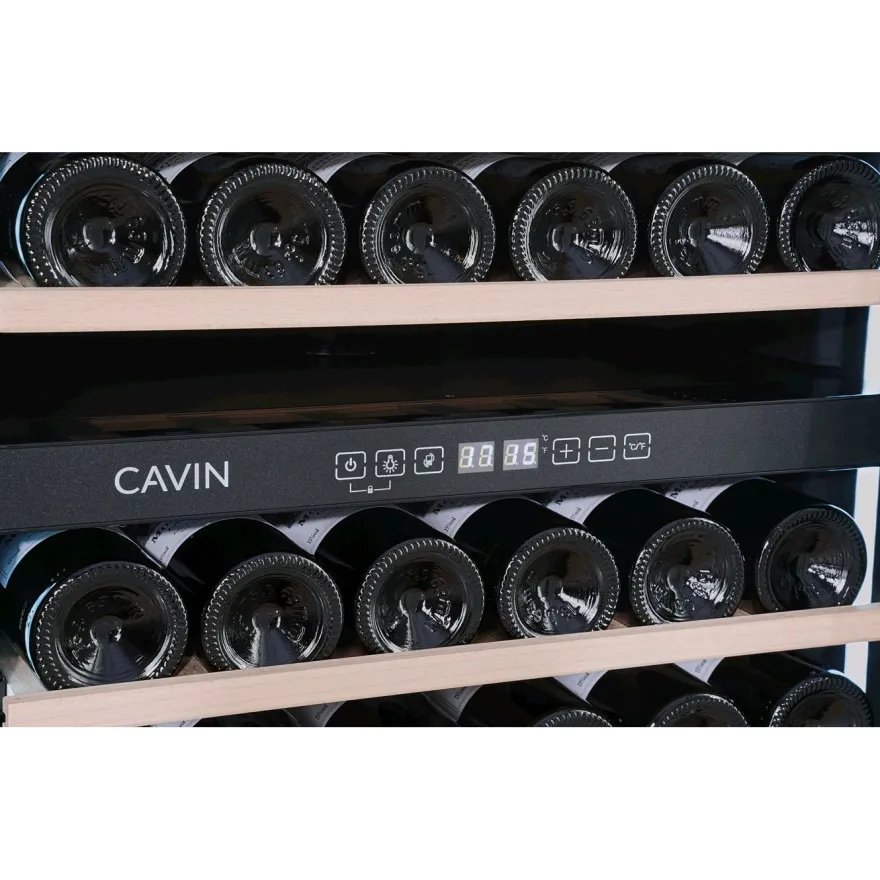 Viinikaappi Cavin Scandinavian Collection 90, 59.2cm, 2 lämpötila-aluetta, integroitava, musta