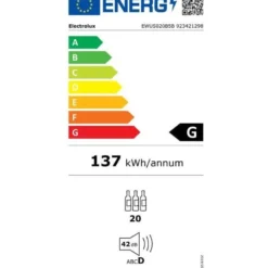 Viinikaappi Electrolux 500 EWUS020B5B, 29.5cm, 1 lämpötila-alue, integroitava, musta