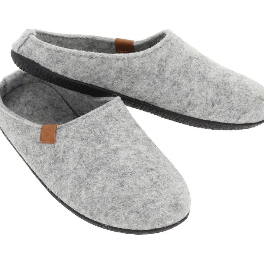 Villapistokkaat kumipohjalla Wildstep Wool, vaaleanharmaa