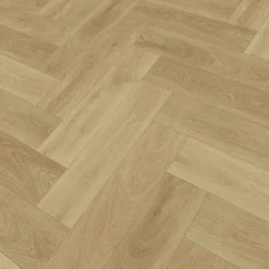 Vinyylilankku Check Floors Check One Herringbone 2074H Prenzlau Oak, vaaleanruskea, integroitu askeläänieriste