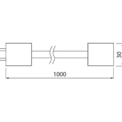 Välijohto Airam Linear LED -valaisimille, 1000mm