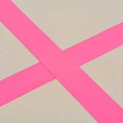 Voimistelumatto, täytettävä, pumpulla 300x100x10cm, PVC, pinkki