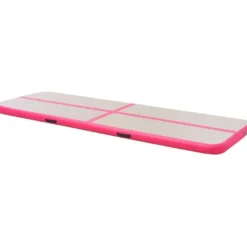 Voimistelumatto, täytettävä, pumpulla 300x100x10cm, PVC, pinkki