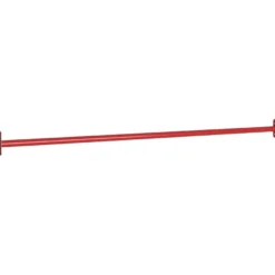 Voimistelutanko, 125cm, teräs, punainen, eri pakkauskokoja