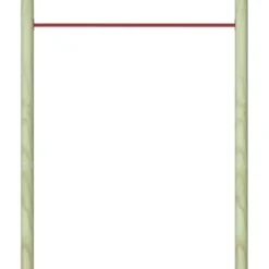 Voimistelutanko, 125cm, teräs, punainen, eri pakkauskokoja