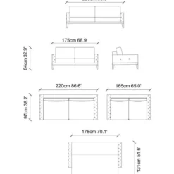 Vuodesohva Linento Furniture Lale, 3-istuttava, beige