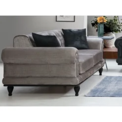 Vuodesohva Linento Furniture Polyanna, 3-istuttava, harmaa