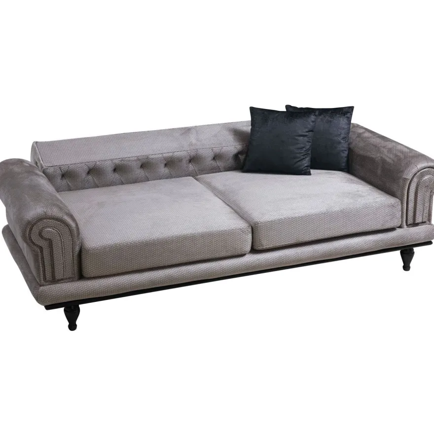 Vuodesohva Linento Furniture Polyanna, 3-istuttava, harmaa