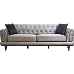 Vuodesohva Linento Furniture Polyanna, 3-istuttava, harmaa