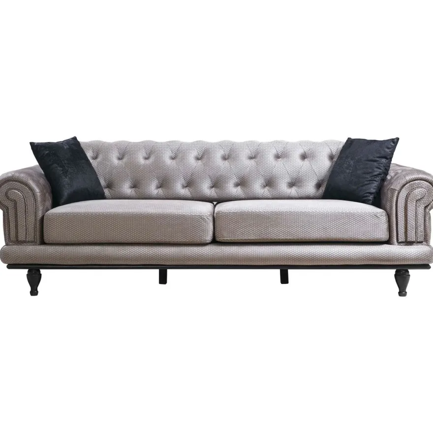Vuodesohva Linento Furniture Polyanna, 3-istuttava, harmaa