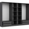Walk-in closet Linento Furniture Kale 4940 190x270cm antrasiitti