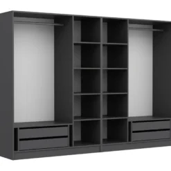 Walk-in closet Linento Furniture Kale 4940 190x270cm antrasiitti