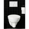 WC-ryhmä Hafa Wall, seinä-WC + kansi + painike + huuhtelujärjestelmä, kromi