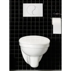 WC-ryhmä Hafa Wall, seinä-WC + kansi + painike + huuhtelujärjestelmä, kromi