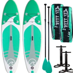 2x SUP-lautasetti Deep Sea Standard, ilmatäytteinen, 275cm, 15 PSI, vihreä