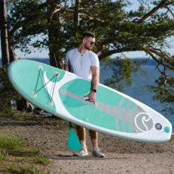 2x SUP-lautasetti Deep Sea Standard, ilmatäytteinen, 275cm, 15 PSI, vihreä