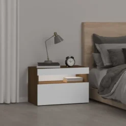 Yöpöytä LED-valoilla, 60x35x40cm, eri pakkauskokoja ja värejä