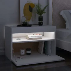 Yöpöytä LED-valoilla, 60x35x40cm, eri pakkauskokoja ja värejä