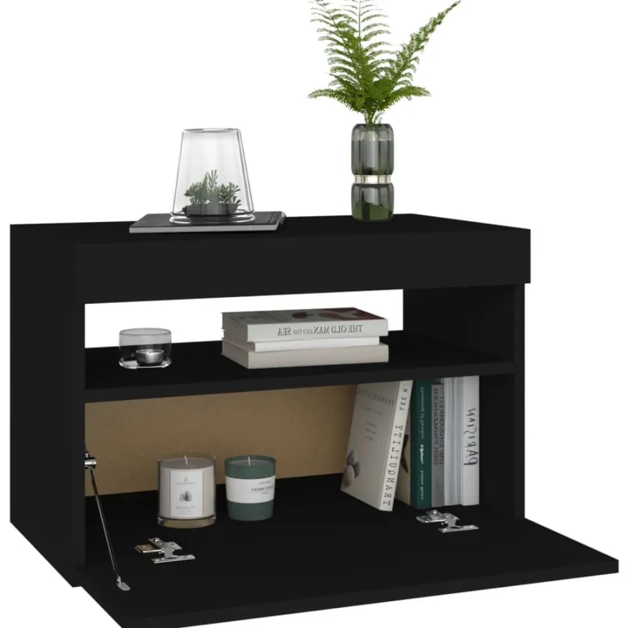 Yöpöytä LED-valoilla, 60x35x40cm, eri pakkauskokoja ja värejä