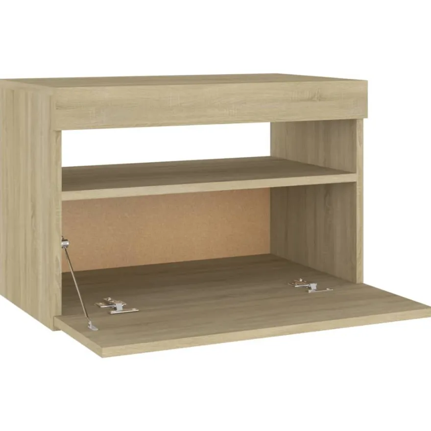 Yöpöytä LED-valoilla, 60x35x40cm, eri pakkauskokoja ja värejä