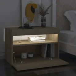 Yöpöytä LED-valoilla, 60x35x40cm, eri pakkauskokoja ja värejä