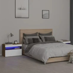 Yöpöytä LED-valoilla, 60x35x40cm, eri pakkauskokoja ja värejä